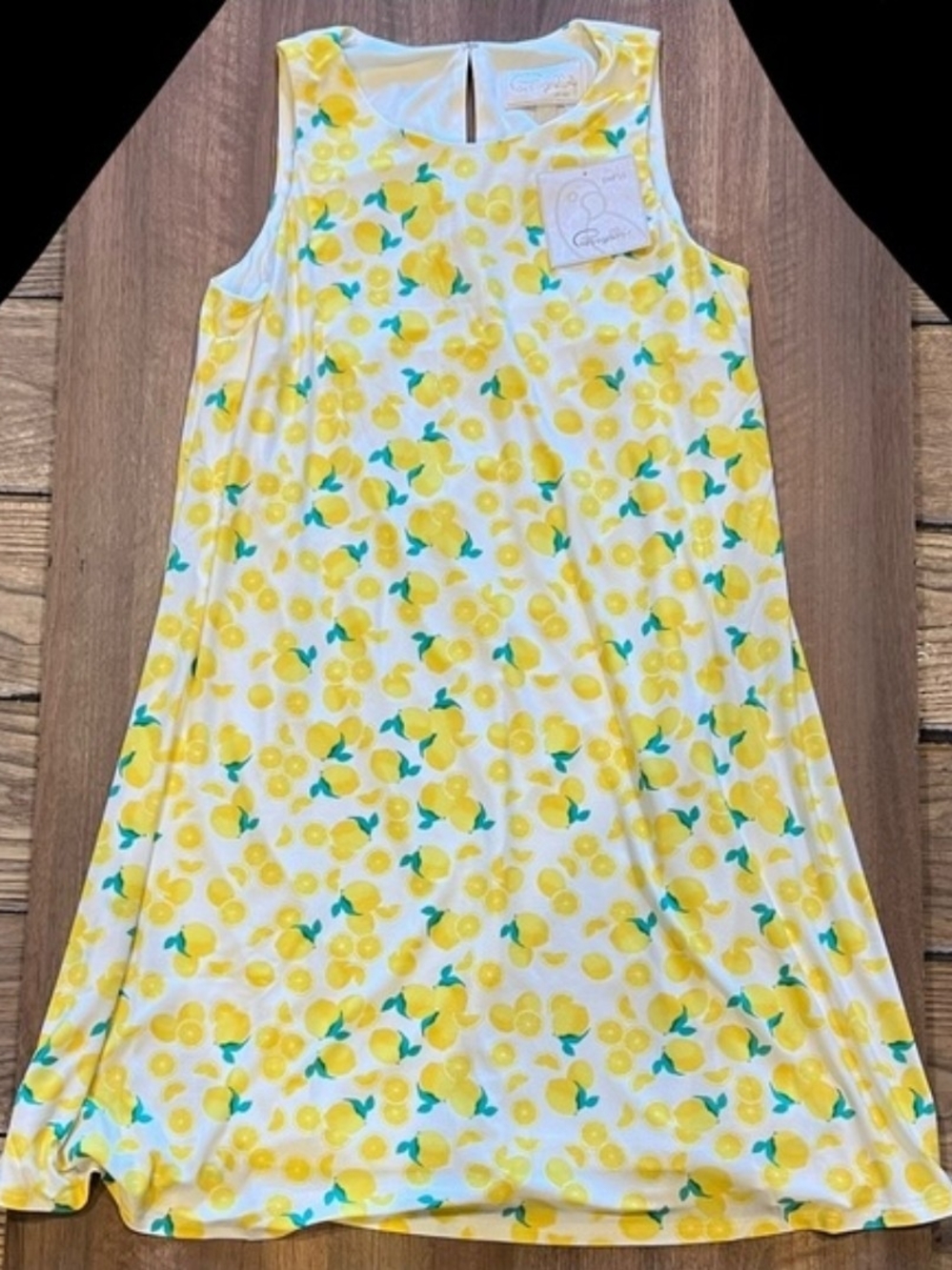 Lemon Print Sleeveless Dress